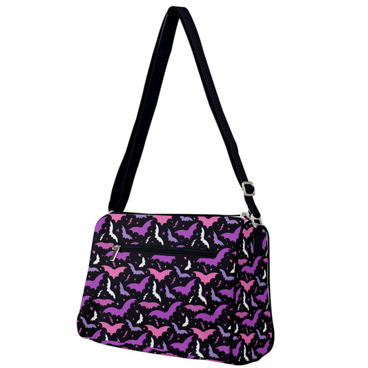 Bats and Stars Black, Orchid,Pink, Lavender Double Compartment Purse