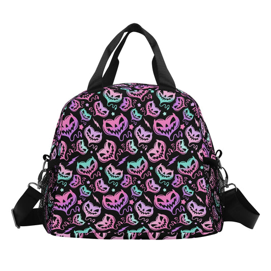 Valloween Devil Hearts Lunch Tote Bag