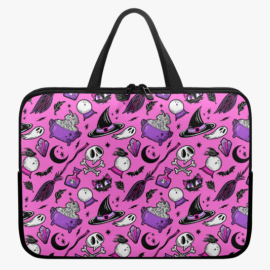 Magick Curio Pink Back Purple Orchid Laptop Sleeve