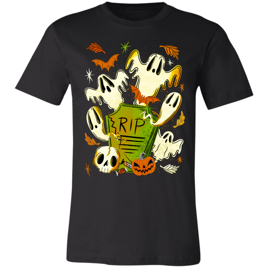 Graveyard Ghouls One Spooky Halloween Short Sleeve T-Shirt