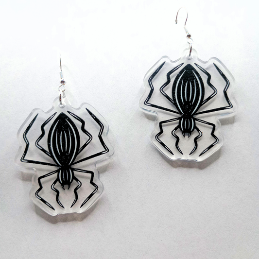 Spooky Spider Halloween Acrylic Earrings