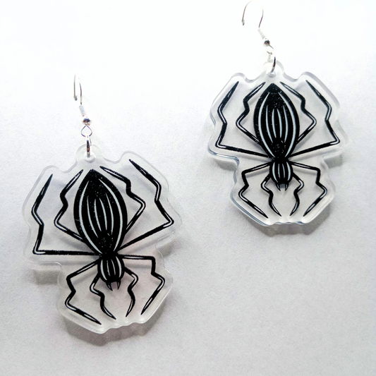 Spooky Spider Halloween Acrylic Earrings