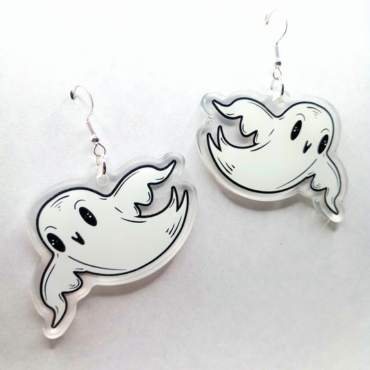 Ghostie Spooky Cute Halloween Acrylic Earrings