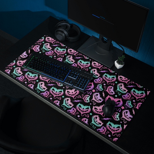 Valloween Devil Hearts Pastel Goth Desk/Gaming Mat Mouse Pad