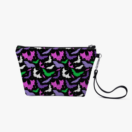 Batty Bats 2023 Black with Purple, Lavender, Orchid, Green Accessory/Cosmetic Bag