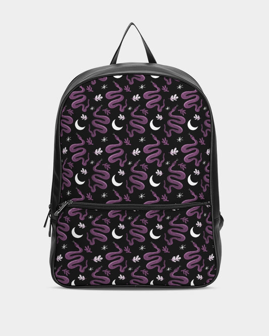 Serpent Moon Mauve Faux Leather Backpack