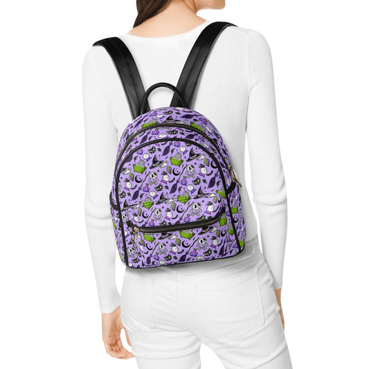 Magick Curio 2023 Purple, Orchid, Green Faux Leather Mini Backpack Purses