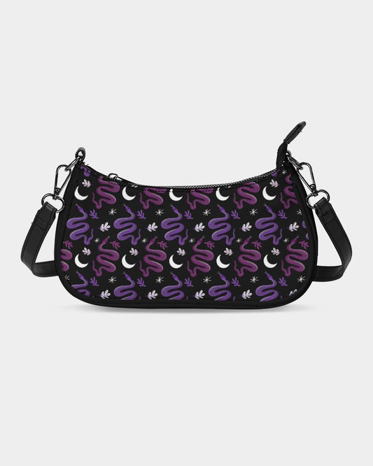 Serpant Moon Berry Orchid Small Canvas Purse