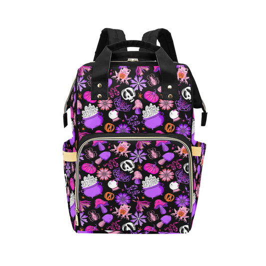 Night Magick Four Multi-Function Witchy Forestcore Diaper Bag Backpack Travel Bag
