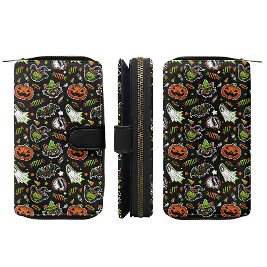 Trick or Treat 24 BWOGRN Double Compartment Wallet