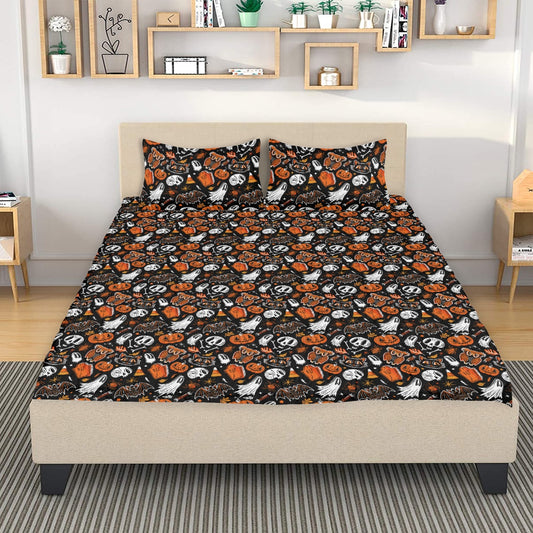 Everything Halloween 24 Orange Quilted Blanket Bed Sets