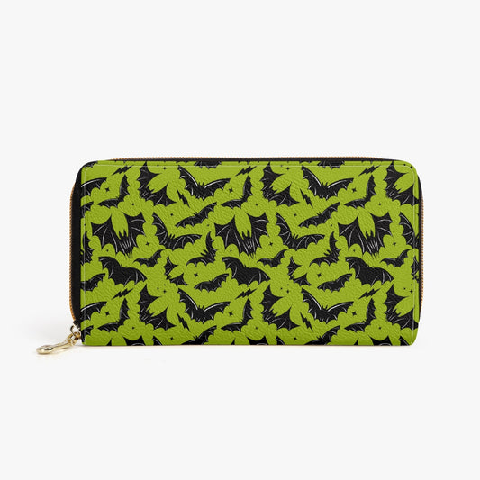 Batty Bats 2023 Chartreuse Zipper Wallet