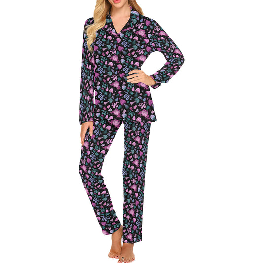 Toad Magick Four Mens and Womens Long Sleeve Pajama Sets No Pockets