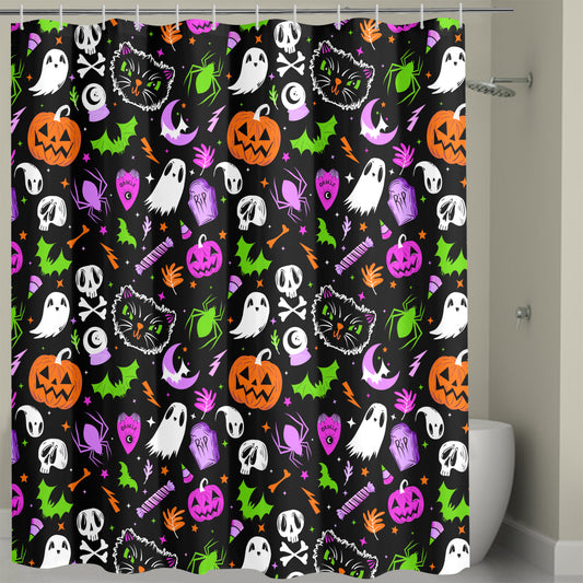 Everything Spooky 22 BWMOGL Spooky Shower Curtain