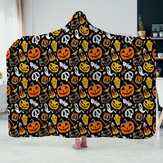 The Creeps 2023 Orange Yellow Hooded Blanket