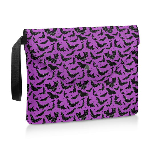 Batty Bats Orchid Spooky Gothic Halloween Book Kindle Planner Sleeve with Strap