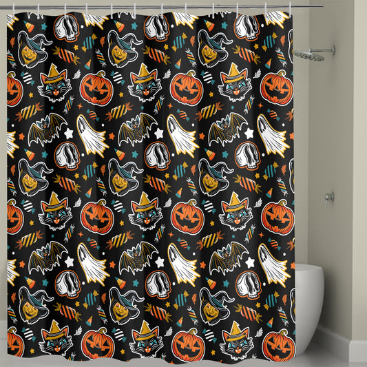 Trick or Treat 24 BWOTGLD Shower Curtain