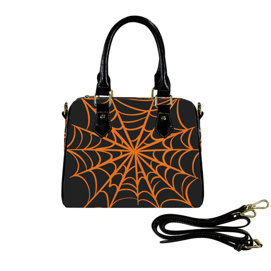 Spooky Gothic Spiderweb BORNG Boston Handbag Purse