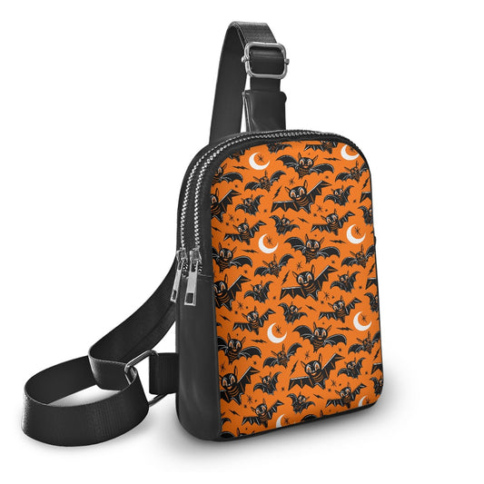 Spooky Halloween Cute Bats OB Crossbody Chest Bag Purse