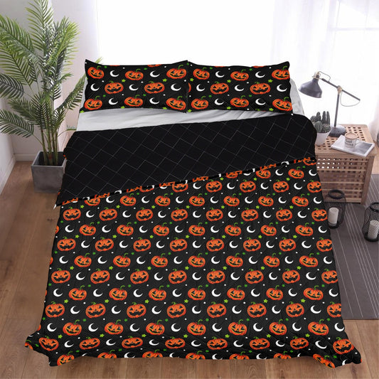 Happy Jacks 24 Orange Green Quilted Blanket Bed Set