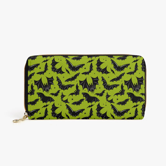 Batty Bats 2023 Chartreuse Zipper Wallet