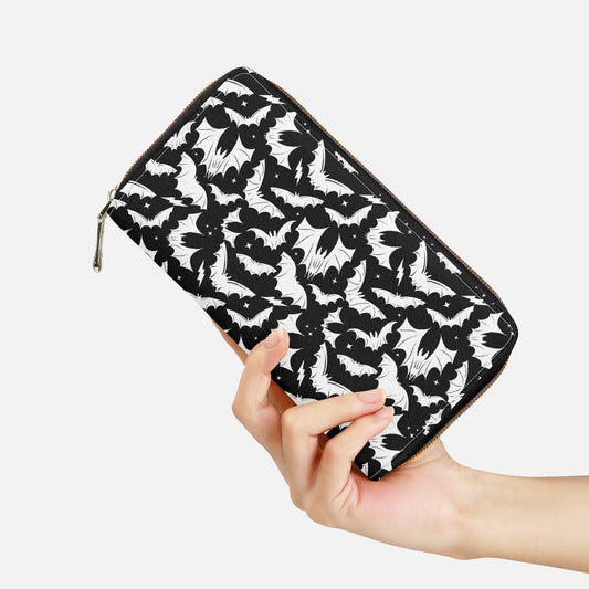 Batty Bats 2023 Black with White Zipper Wallet