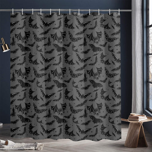 Batty Bats 23 Gothic BWGRY Shower Curtain