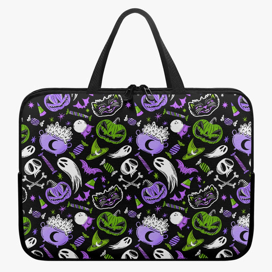 Trick or Treat 2023 Purple Orchid Palm Laptop Sleeve