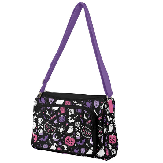 Everything Spooky 2022 Black, White, Pink, Purple Double Compartment Purse