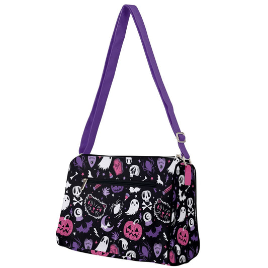 Everything Spooky 2022 Black, White, Pink, Purple Double Compartment Purse