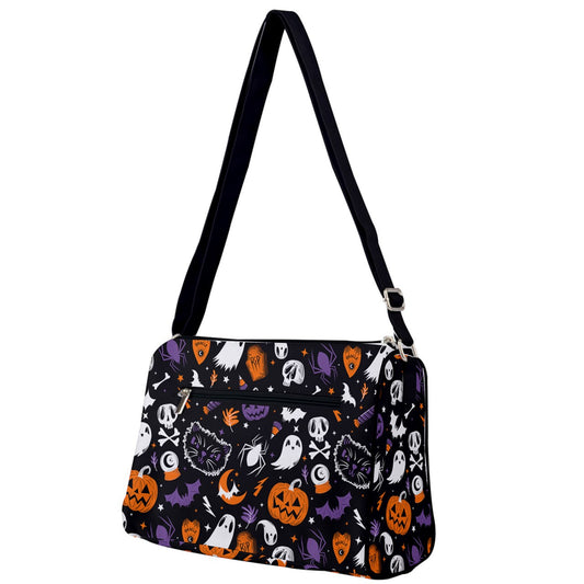 Everything Spooky 2022 Black, White, Purple, Orange Double Compartment Purse