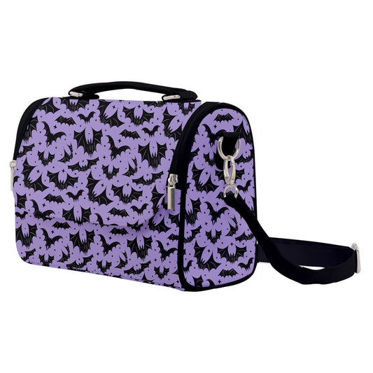 Batty Bats 2022 Black, Lavender Satchel Purse