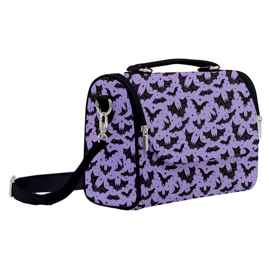 Batty Bats 2022 Black, Lavender Satchel Purse