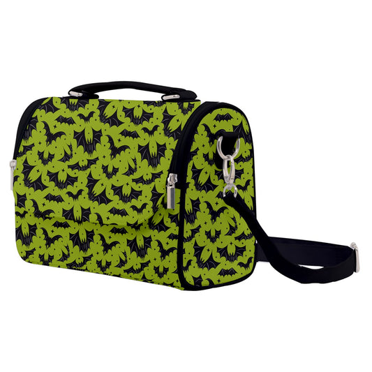 Batty Bats 2022 Black, Chartreuse Satchel Purse