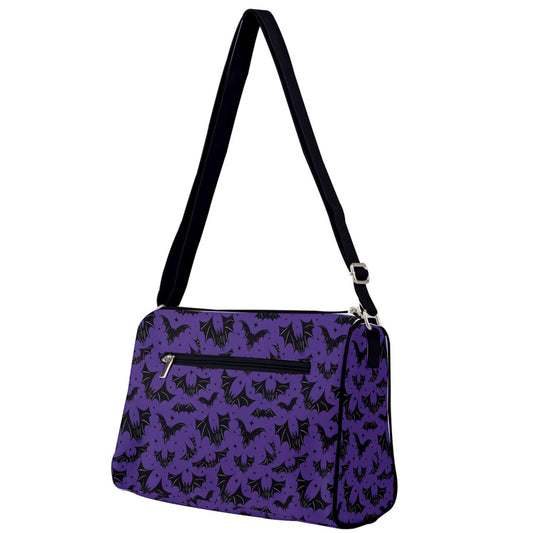 Batty Bats 2022 Black, Purple Double Compartment Purse