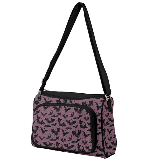 Batty Bats 2022 Black, Mauve Double Compartment Purse