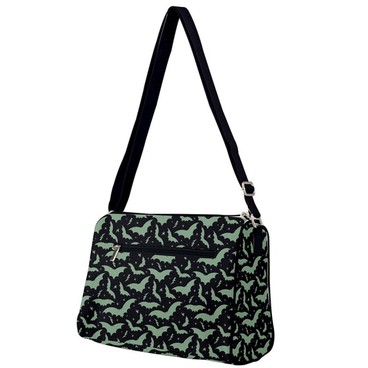 Bats and Stars Black, Sagemint Double Compartment Purse