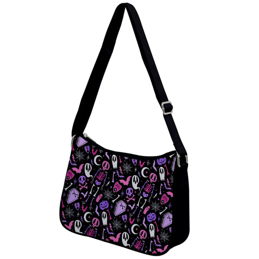 Dearly Departed 2021 Black White Pink Purple Shoulder Purse