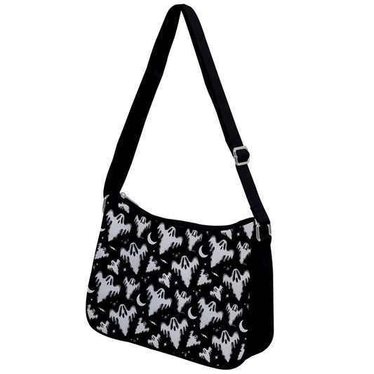 Graveyard Ghosts Black, White Shoulder Purse