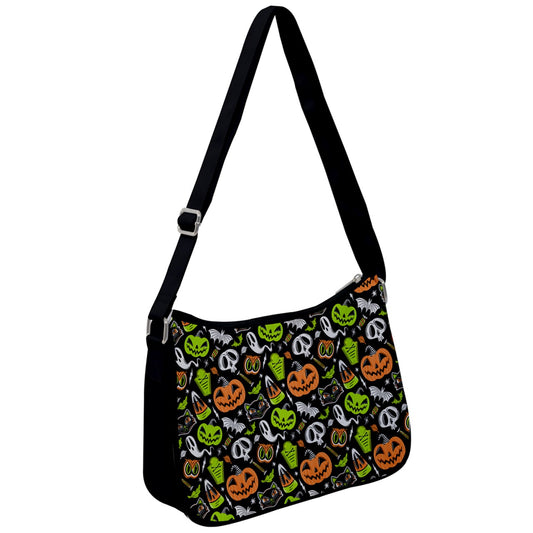 The Creeps Orange, Chartreuse Shoulder Purse