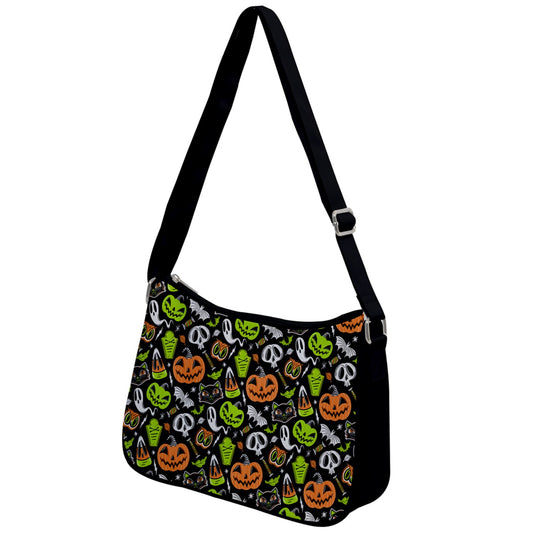 The Creeps Orange, Chartreuse Shoulder Purse