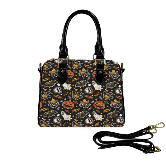 Trick or Treat 24 BLKORNGLD Boston Handbag Purse