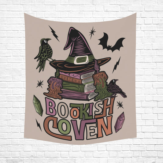 Witchy Dark Academia Bookish Coven Polyester Wall Tapestry