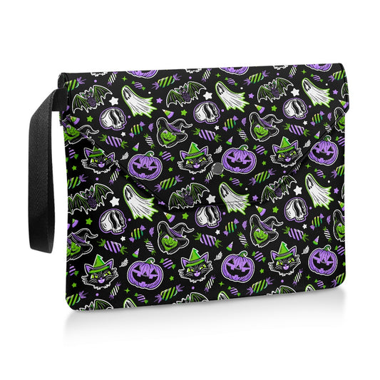 Trick or Treat 24 BWPG Spooky Gothic Book Kindle Planner Sleeve with Strap