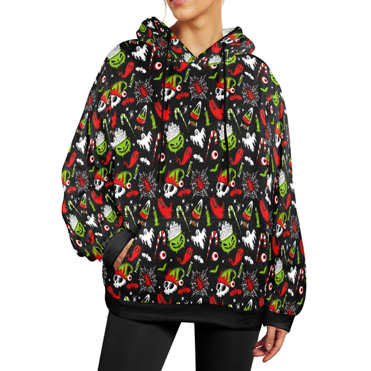 Creepmas Creeps Red Green Soft Fleece Hoodie Sweatshirt