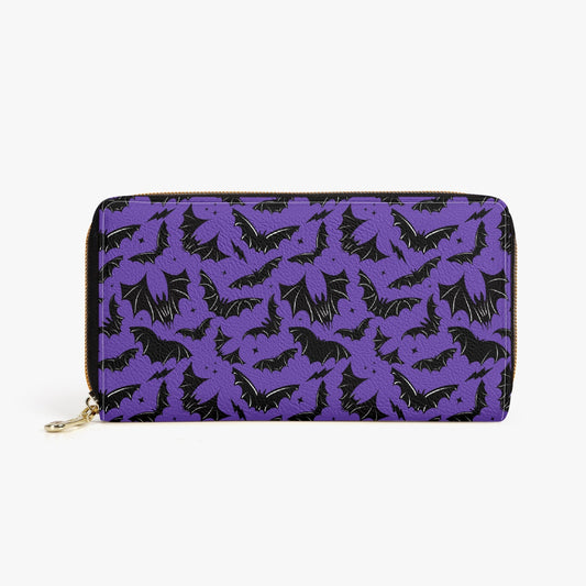 Batty Bats 2023 Purple Zipper Wallet