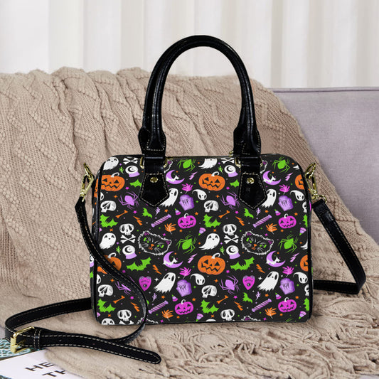 Everything Spooky 22 BLKOMGL Boston Handbag Purse