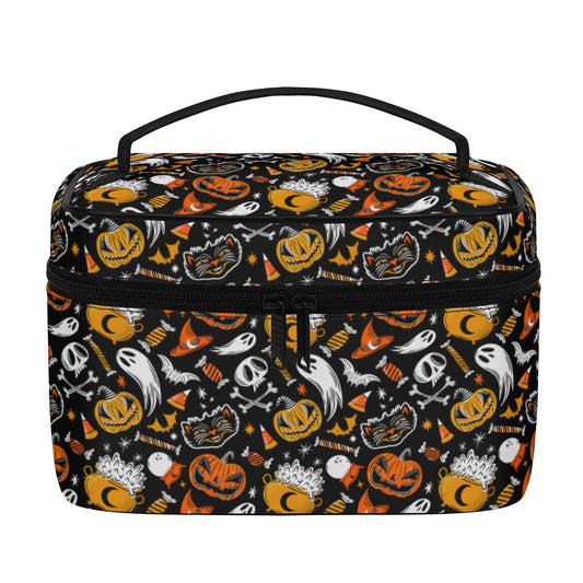 Trick or Treat 2023 Orange Gold Cosmetic Bag