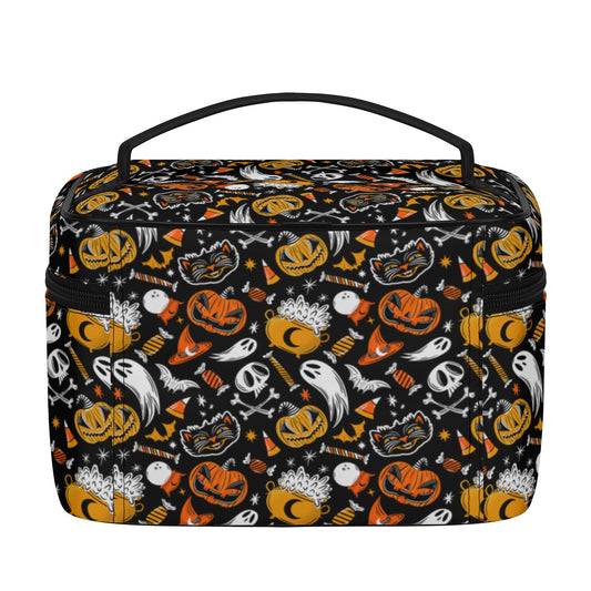 Trick or Treat 2023 Orange Gold Cosmetic Bag