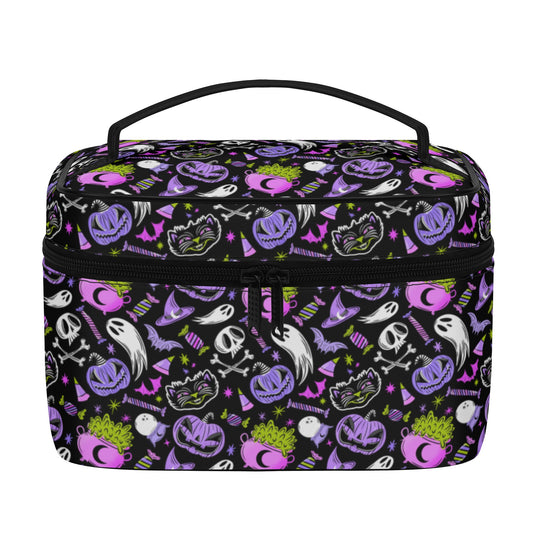 Trick or Treat 2023 Purple Orchid Chartreuse Cosmetic Bag